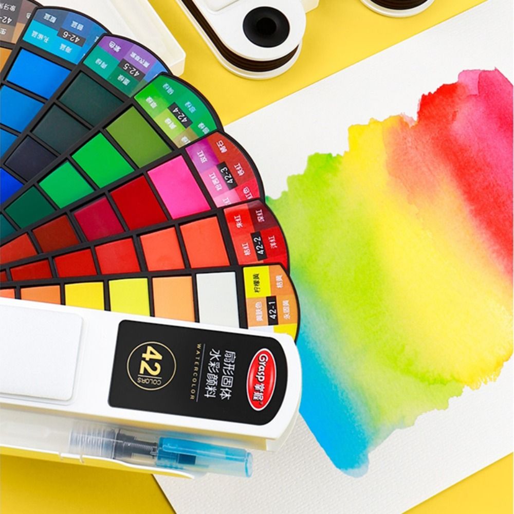 Watercolor Paint Set Solid Pigment - Set di colori ad acquerello pieghevole,