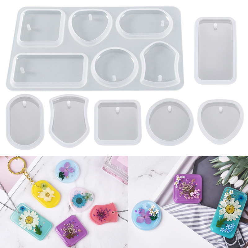 Silicone Epoxy Resin Molds Set - Ciondolo portachiavi fai da te Set
