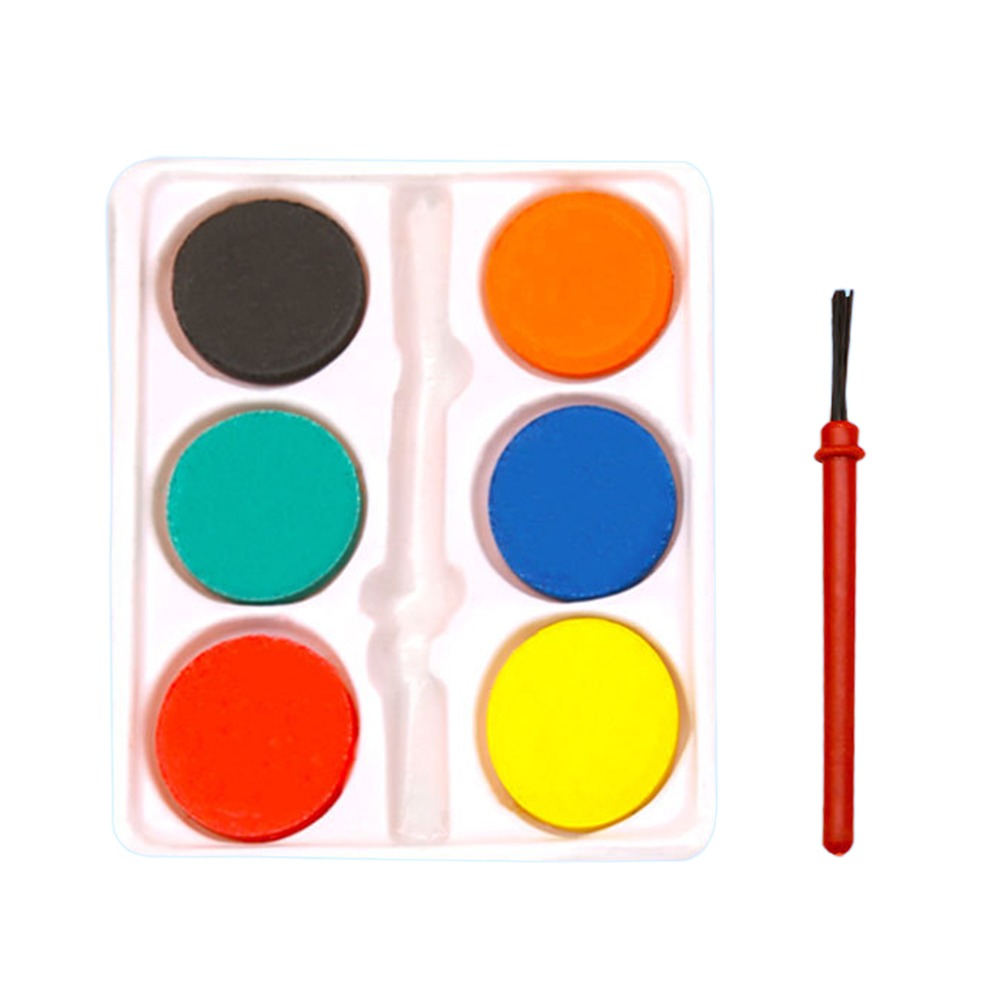 Watercolor Paint Set Solid Pigment - Portatile con pennello Set di colori