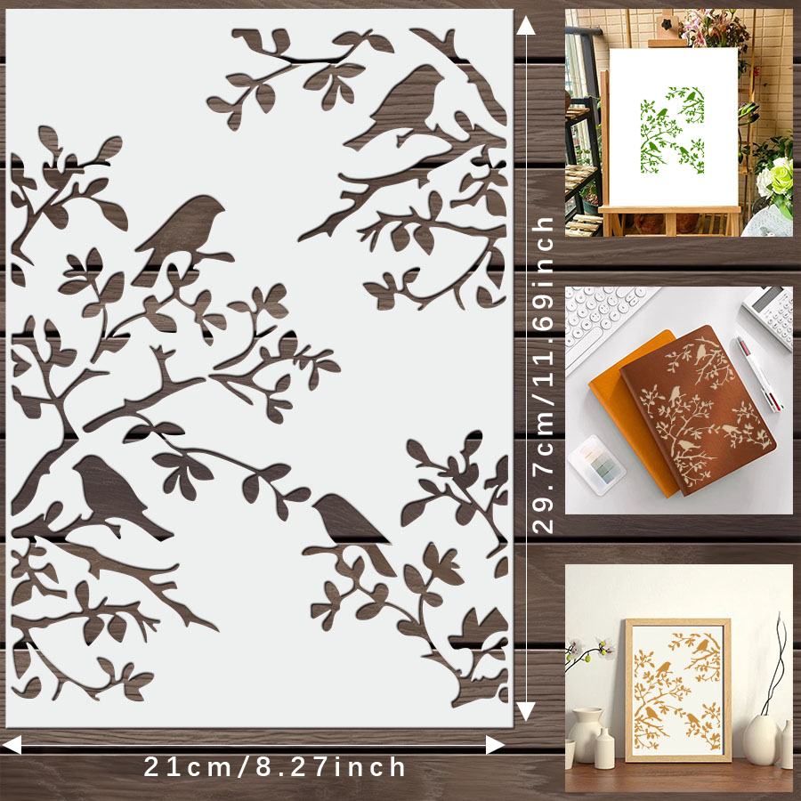 1 stencil per rami di uccelli  - Scrapbooking recensione e prezzo