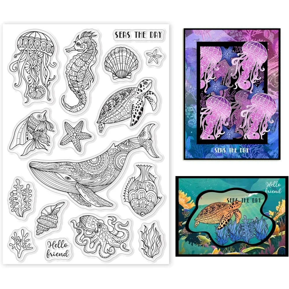 Timbri trasparenti Ocean Life  - Clear Silicone Stamps For Card Making recensione e prezzo