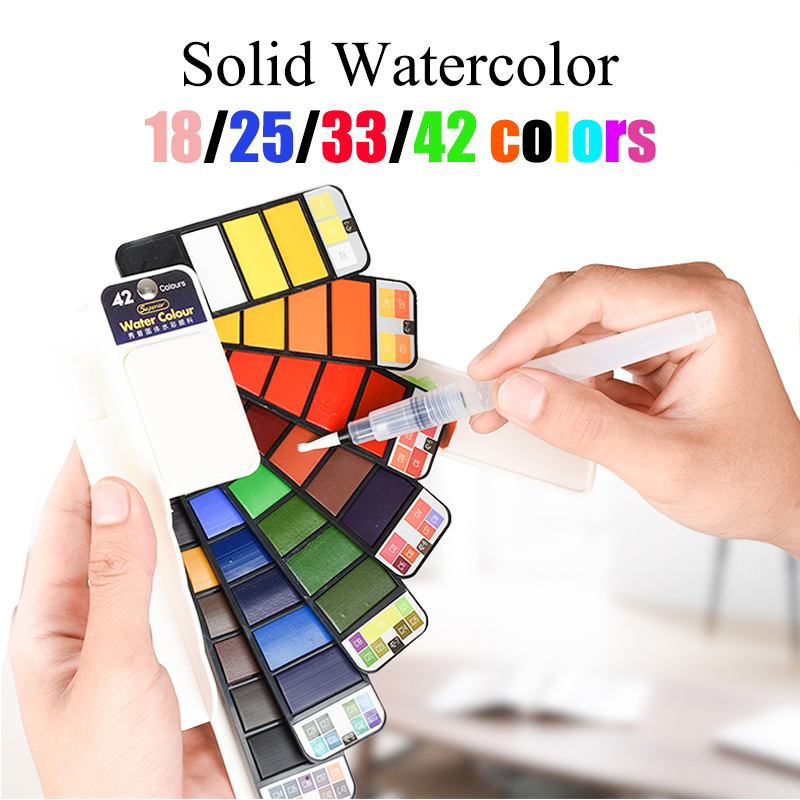 18/25/33/42 colori Acquerello  - Watercolor Paint Set Solid Pigment recensione e prezzo