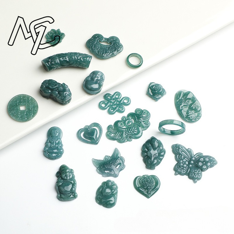 2 pezzi di giada naturale blu  - Beading recensione e prezzo