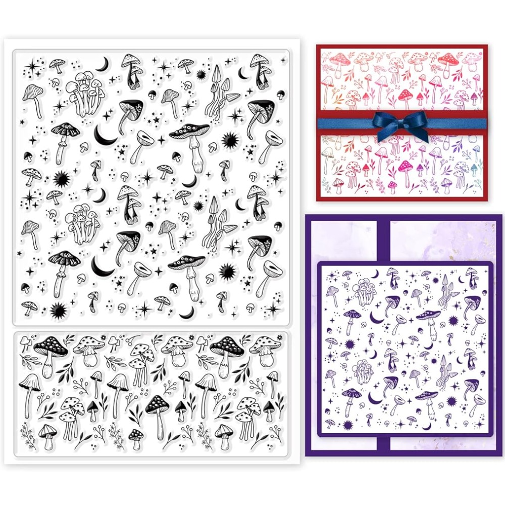 Sfondo di funghi timbri traspa - Clear Silicone Stamps For Card Making recensione e prezzo
