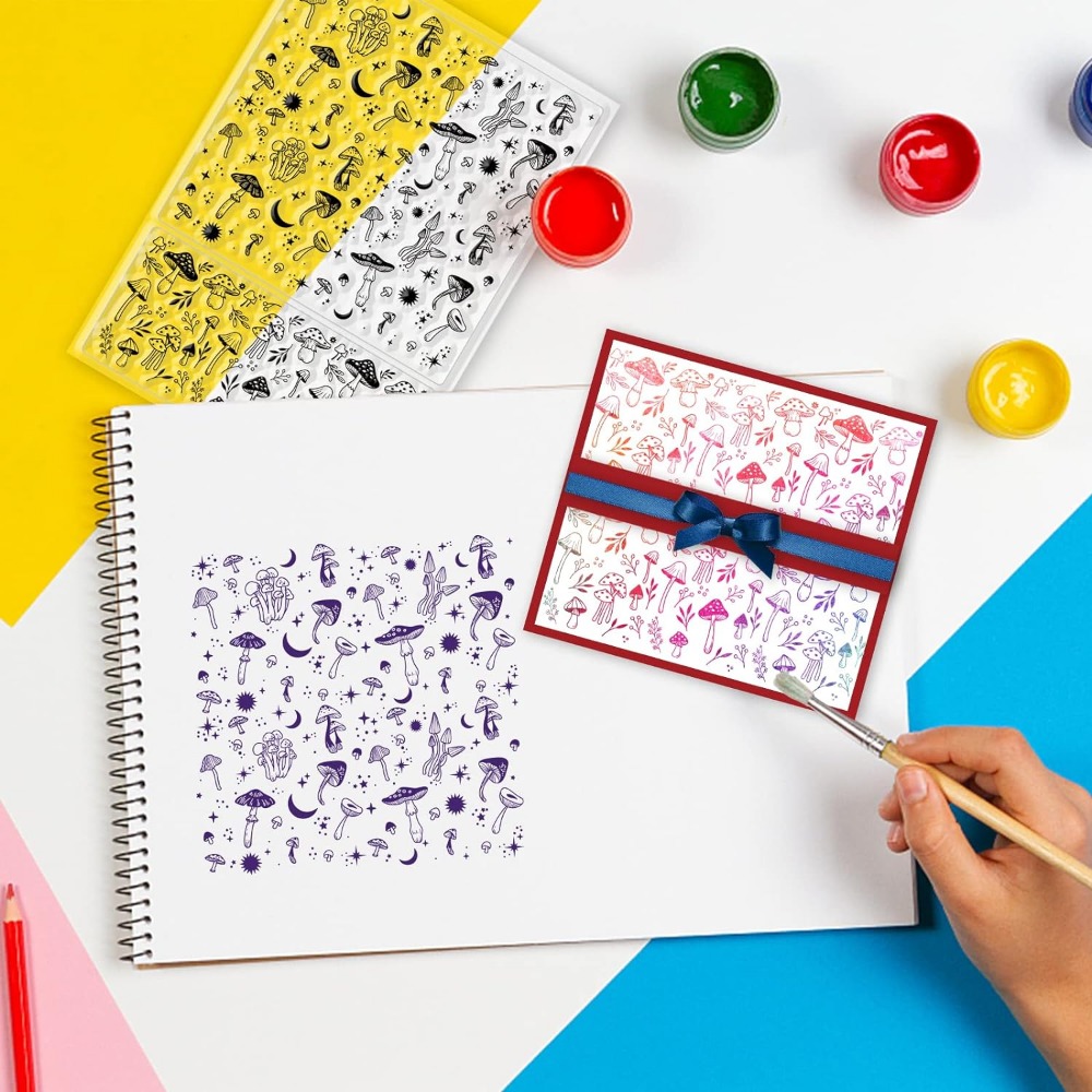 Sfondo di funghi timbri traspa - Clear Silicone Stamps For Card Making recensione e prezzo
